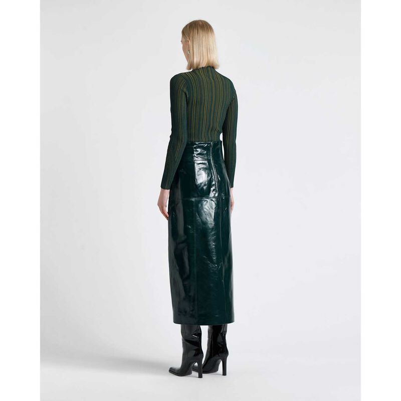 Cue Two Tone Engineered Rib Knit image number 1